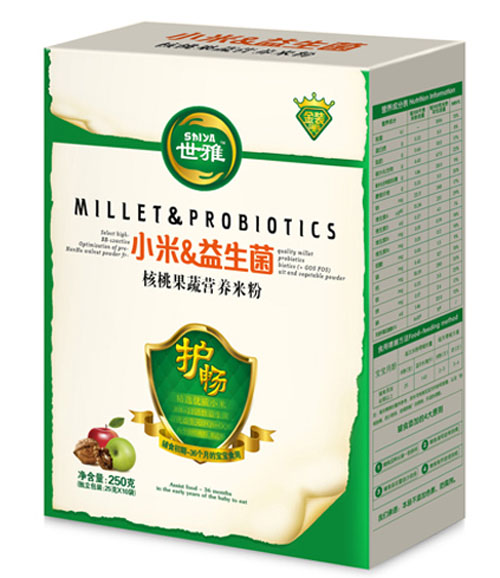 世雅小米益生菌核桃果蔬營養(yǎng)米粉