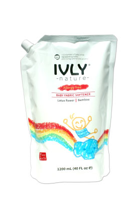 IVLYnature嬰童衣物柔順劑袋裝1200ml(荷花竹子)
