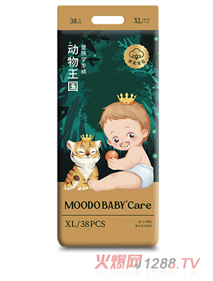 MOODO BABY®Care動物王國系列皇族學步褲XL38