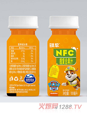 鮮早汪汪隊NFC冷藏橙復(fù)合果汁100ml