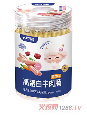 宅羊羊高蛋白牛肉腸蔬菜味300g